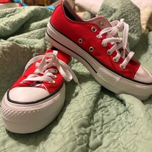 Red Custom Converse Sneakers